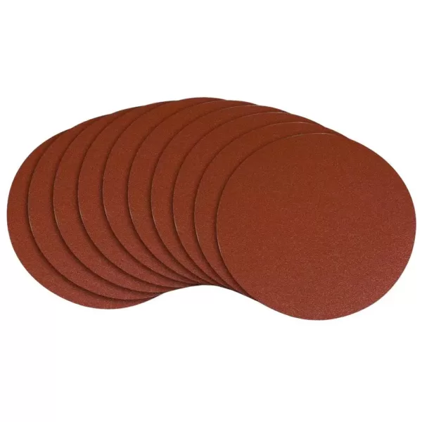 POWERTEC 12 in. 80 Grit PSA Aluminum Oxide Self Stick Sanding Disc (10-Pack)