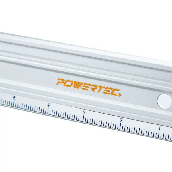 POWERTEC 50 in. Anodized Aluminum Straight Edge Ruler, Metal Machined Flat to Within 0.003 in. Over Full 50 in.