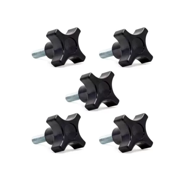 POWERTEC 1/4 in.-20, 4-Point Stud Knob (5-Pack)