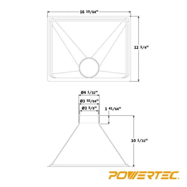 POWERTEC Big Gulp Dust Hood