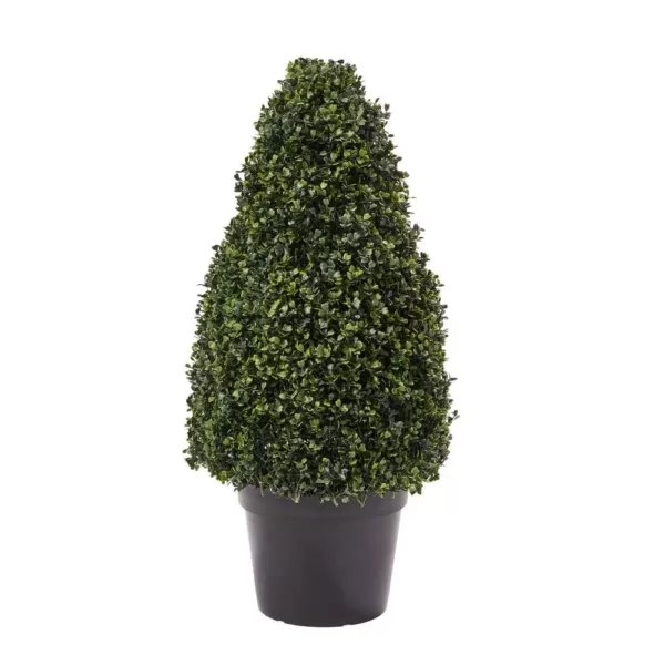 Pure Garden 36 in. Artificial Boxwood Tower Style Topiary