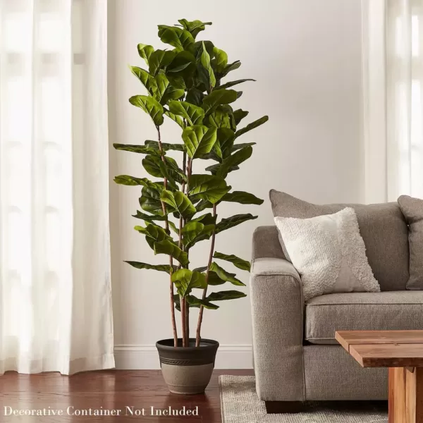 Pure Garden 72 in. Artificial Fiddle Leaf Fig Tree