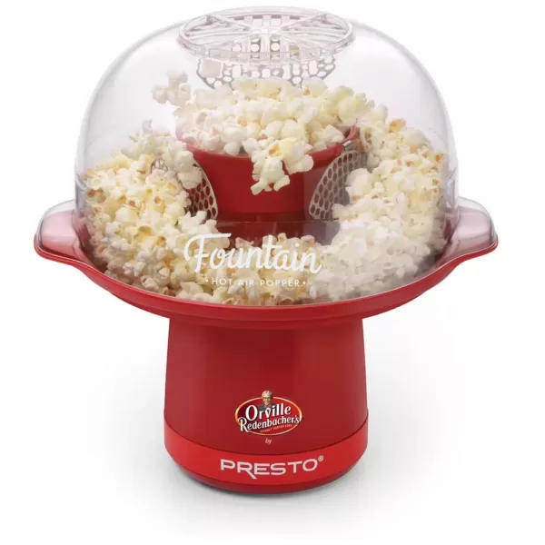 Presto Hot Air 4 oz. Red Fountain Popcorn Popper