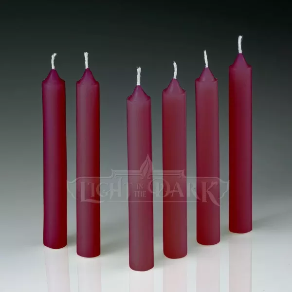 Light In The Dark 4 in. x 1/2 in. Thick Red Taper Candles (Set of 60)