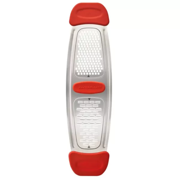 Rachael Ray Red Stainless Steel Multi-Grater with Silicone Handles