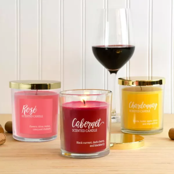 LUMABASE Scented Candles- Wine Collection (set of 3)