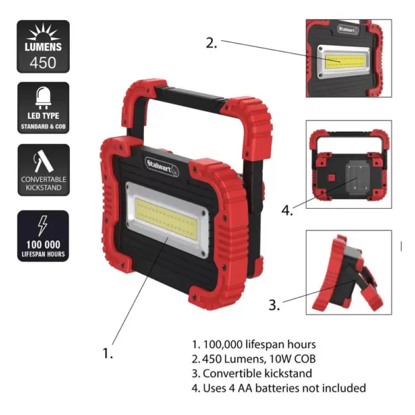 Stalwart 450 Lumens LED Work Light with Rotating Handle