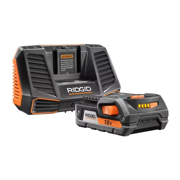 RIDGID 18-Volt OCTANE 4-1/2 in. Angle Grinder with 18-Volt Lithium-Ion 2.0 Ah Battery and Charger Kit