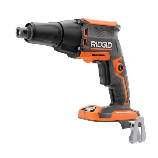 RIDGID 18-Volt Cordless Brushless Drywall Screwdriver with Collated Attachment with 1.5 Ah Lithium-Ion Battery