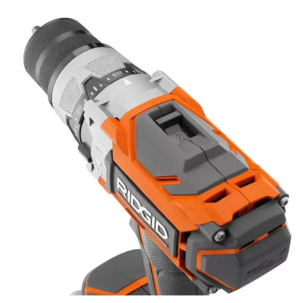 RIDGID 18-Volt Lithium-Ion Cordless 1/2 in. Hammer Drill/Driver Kit with 18-Volt Lithium-Ion 2.0 Ah Battery Pack and Charger