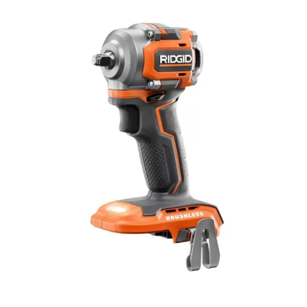 RIDGID 18-Volt SubCompact Lithium-Ion Brushless Cordless 3/8 in. Impact Wrench and 3 in. Multi-Material Saw (Tools Only)