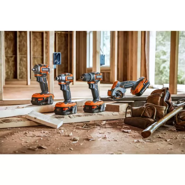 RIDGID 18-Volt SubCompact Lithium-Ion Brushless Cordless 3/8 in. Impact Wrench and 3 in. Multi-Material Saw (Tools Only)