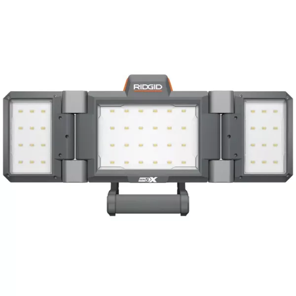 RIDGID 18-Volt Cordless Hybrid Folding Panel Light with 1.5 Ah Lithium-Ion Battery