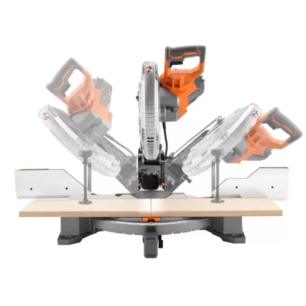 RIDGID 15 Amp Corded 12 in. Dual Bevel Miter Saw with LED