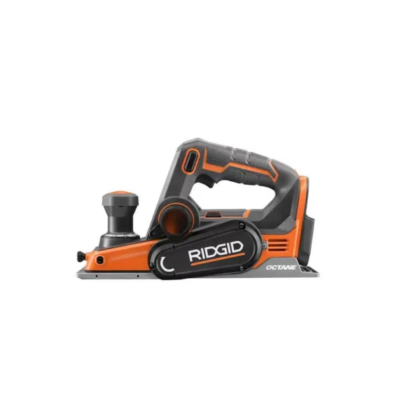 RIDGID 18-Volt OCTANE Cordless Brushless 3-1/4 in. Hand Planer with 18-Volt Lithium-Ion 4.0 Ah Battery and Charger Kit