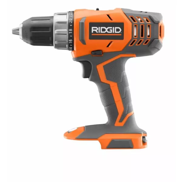 RIDGID 18-Volt Lithium-Ion Cordless 2-Speed 1/2 in. Compact Drill/Driver Kit with 2 Ah Battery, Charger, and Tool Bag