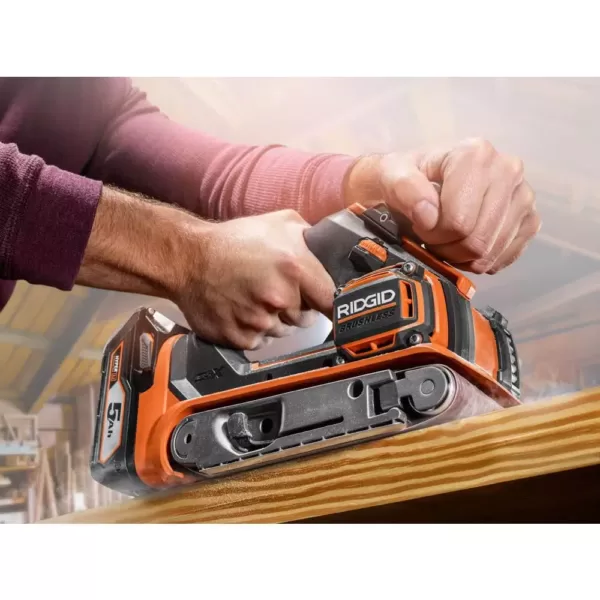 RIDGID 18-Volt Cordless 2-Tool Combo Kit with OCTANE Brushless Jig Saw and Brushless 3 in. x 18 in. Belt Sander (Tools Only)