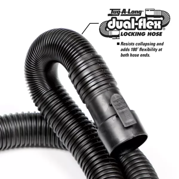 RIDGID 1-7/8 in. x 7 ft. Tug-A-Long Vac Hose for Wet/Dry Shop Vacuums