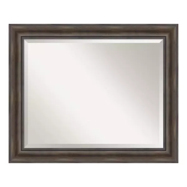 Amanti Art Rustic 34 in. W x 28 in. H Framed Rectangular Bathroom Vanity Mirror in Rustic Pine