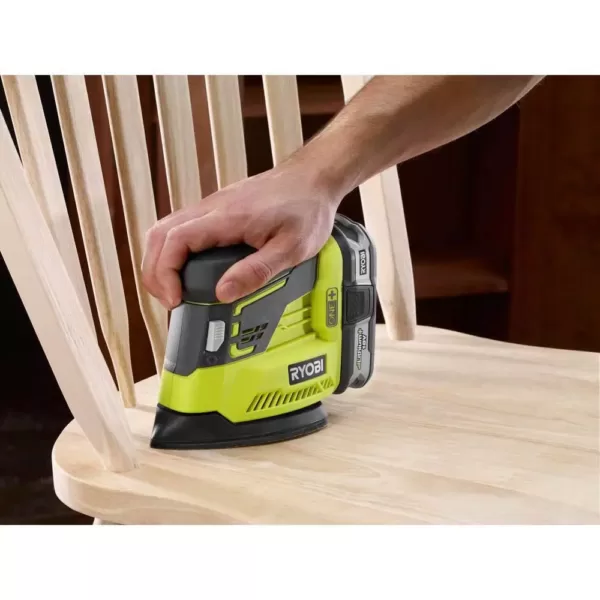 RYOBI 18-Volt ONE+ Cordless Brushless Belt Sander with Dust Bag and Corner Cat Sander with Sample Sandpaper (Tools Only)