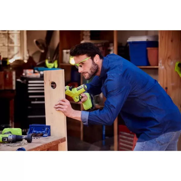 RYOBI ONE+ 18V Cordless 1/2 in. x 18 in. Belt Sander (Tool Only) with 1/2 in x 18 in. Sanding Belts (3-Pack)