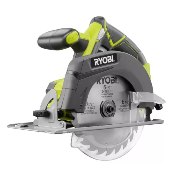 RYOBI 18-Volt ONE+ Cordless 6-1/2 in. Circular Saw with 1.5 Ah Compact Lithium-Ion Battery