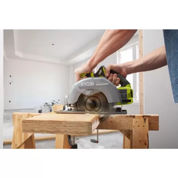 RYOBI 18-Volt ONE+ Cordless Brushless 7-1/4 in. Circular Saw (Tool Only)