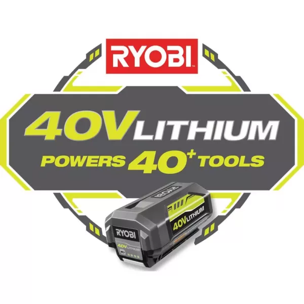 RYOBI 110 MPH 500 CFM 40-Volt Lithium-Ion Cordless Variable-Speed Jet Fan Leaf Blower with 4.0 Ah Battery and Charger Included