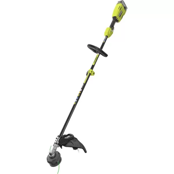 RYOBI ONE+ 18-Volt Cordless Attachment Capable Brushless String Trimmer and Leaf Blower, 4.0 Ah Battery and Charger Included