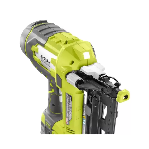 RYOBI 18-Volt ONE+ Lithium-Ion Cordless AirStrike 16-Gauge Cordless Straight Finish Nailer (Tool Only) with Sample Nails