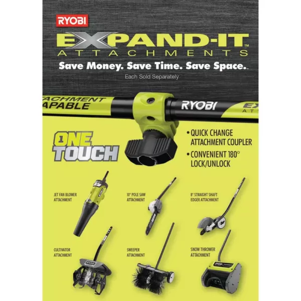 RYOBI 25cc 2-Cycle Attachment Capable Full Crank Curved Shaft Gas String Trimmer