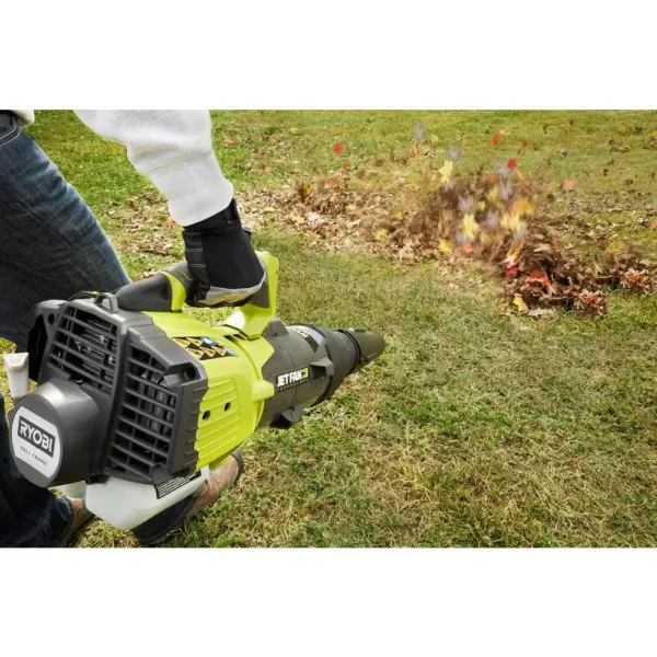 RYOBI 30 cc 4-Cycle Attachment Capable Straight Shaft Gas Trimmer and 2-Cycle 25 cc Gas Jet Fan Blower