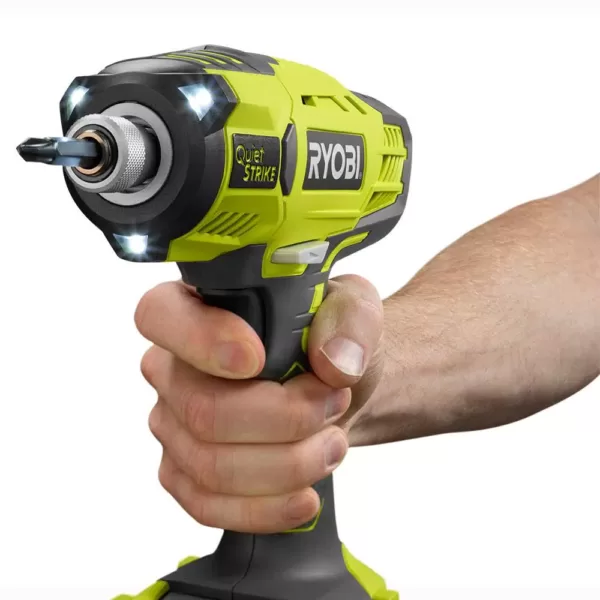 RYOBI 18-Volt ONE+ Cordless 1/4 in. Hex QuietSTRIKE Pulse Driver (Tool-Only) with Belt Clip