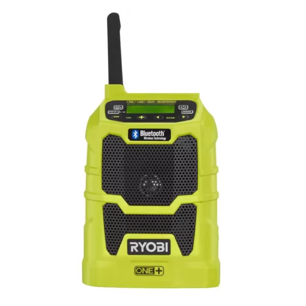 RYOBI 18-Volt ONE+ Cordless Compact Radio with Lithium-Ion 2.0 Ah Battery and Dual Chemistry IntelliPort Charger Kit