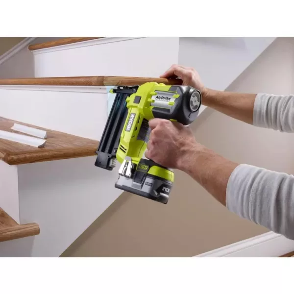 RYOBI 18-Volt ONE+ Lithium-Ion Cordless 7-1/4 in. Compound Miter Saw and AirStrike 18-Gauge Brad Nailer (Tools Only)