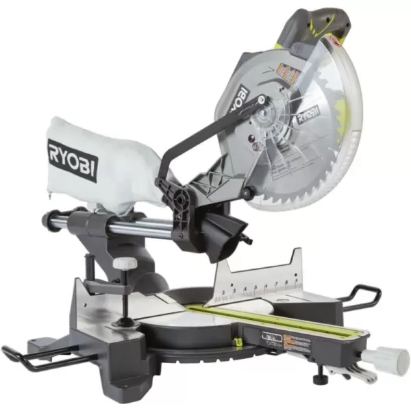 RYOBI 15 Amp 10 in. Sliding Compound Miter Saw and 18-Volt Cordless ONE+ 1/2 in. Drill/Driver Kit w/(1)1.5 Ah Battery, Charger