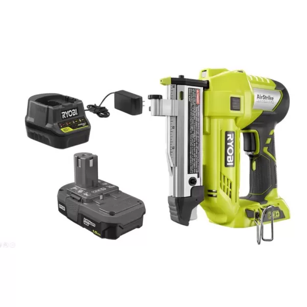 RYOBI 15 Amp 10 in. Sliding Compound Miter Saw and 18-Volt Cordless Airstrike ONE+ Pin Nailer Kit