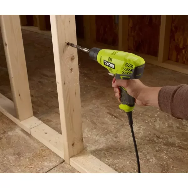 RYOBI 5.5 Amp Corded 3/8 in. Variable Speed Compact Drill/Driver with Bag