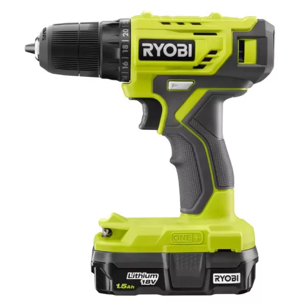 RYOBI 18-Volt ONE+ Cordless 3/8 in. Drill/Driver Kit with 1.5 Ah Battery and Charger