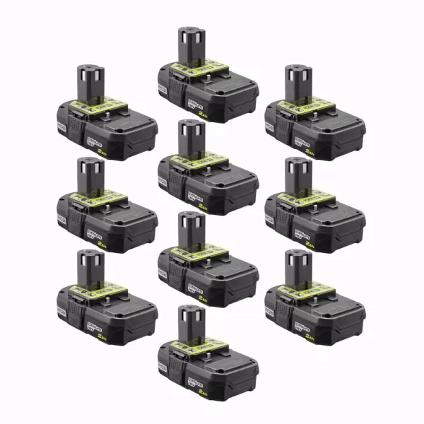 RYOBI 18-Volt ONE+ 2.0 Ah Lithium-Ion Compact Battery (10-Pack)