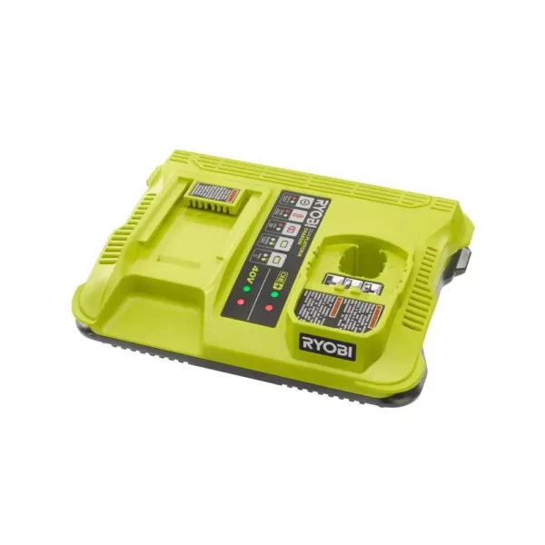 RYOBI ONE+ Lithium-Ion Dual Platform Charger for RYOBI 18-Volt ONE+ and 40-Volt Batteries