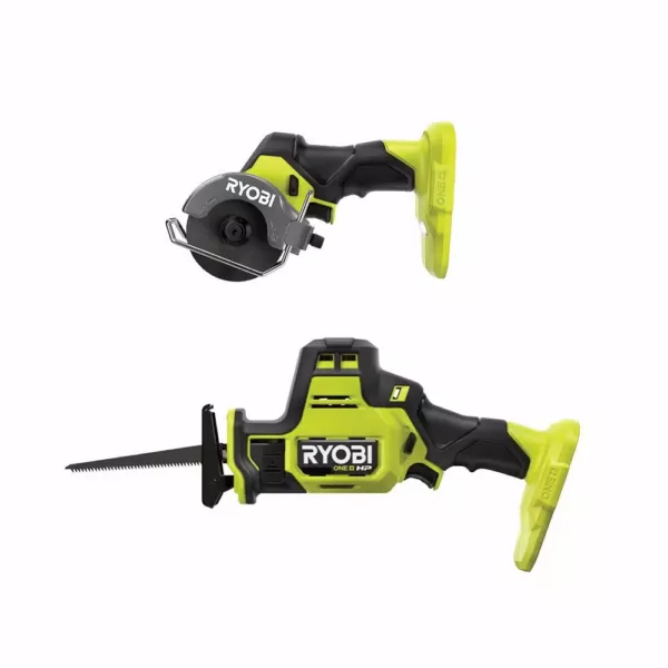 RYOBI ONE+ HP 18V Brushless Cordless Compact 2-Tool Combo Kit with One-Handed Reciprocating Saw and Cut-Off Tool (Tools Only)