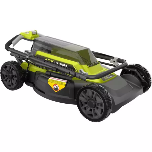 RYOBI 18 in. 40-Volt 2-in-1 Lithium-Ion Cordless Battery Walk Behind Push Mower with Two 4.0 Ah Batteries and Charger Included