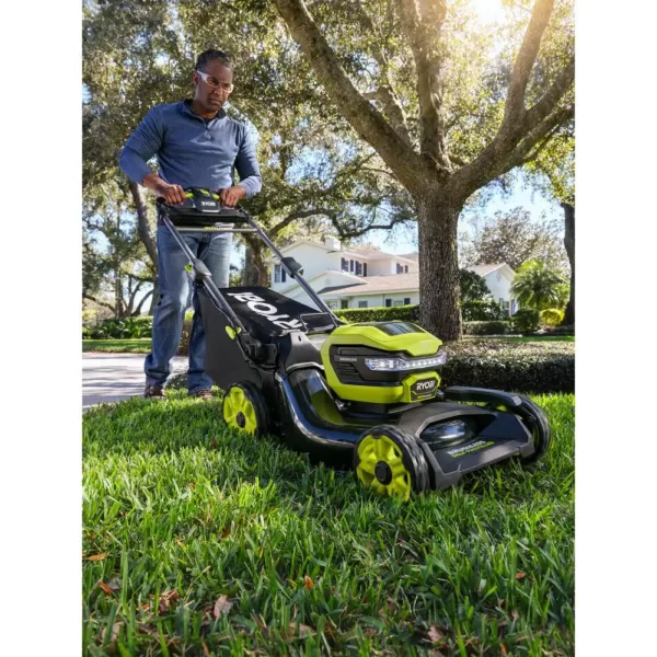 RYOBI 21 in. 40-Volt Lithium-Ion Brushless Cordless Walk Behind Self-Propelled Mower with 7.5 Ah Battery/Charger Included