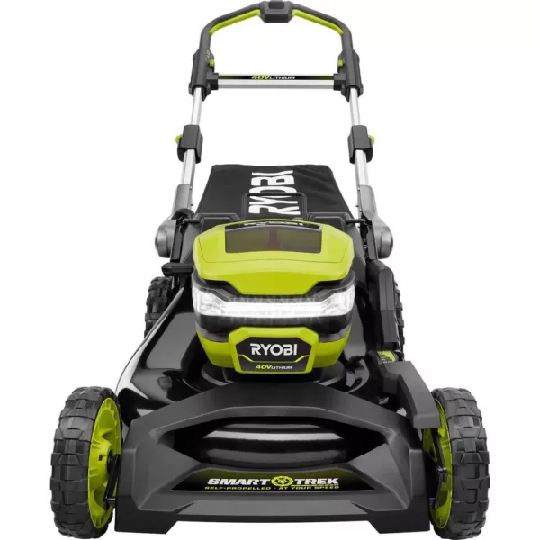 RYOBI 21 in. 40-Volt Brushless Lithium-Ion Cordless SMART TREK Self-Propelled Walk Behind Mower with 6.0Ah Battery and Charger