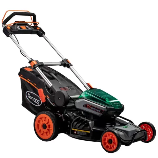 Scotts 21 in. 62-Volt Lithium-Ion Cordless Self-Propelled Walk Behind Mower with 4 Ah and 2.5 Ah Battery and Charger Included