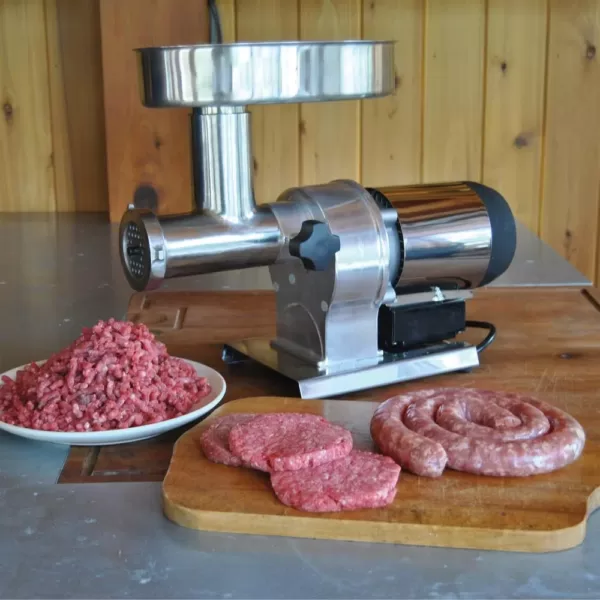 Weston Butcher Series #12 0.75 HP Electric Meat Grinder with Sausage Stuffing Kit