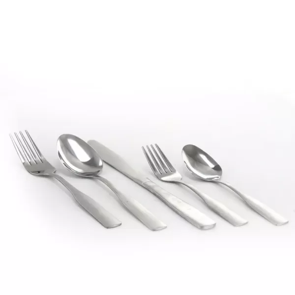 Gibson Home Abbeville 61-Piece Flatware Set with Wire Caddy (Service for 12)