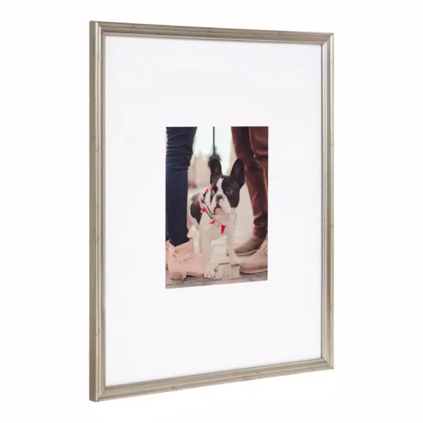 Kate and Laurel Adlynn 16 in. x 20 in. matted to 8 in. x10 in. Silver Picture Frames (Set of 3)