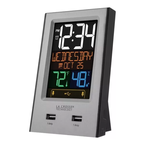 La Crosse Technology Desktop Dual USB Charging Station with Alarm & nap timer